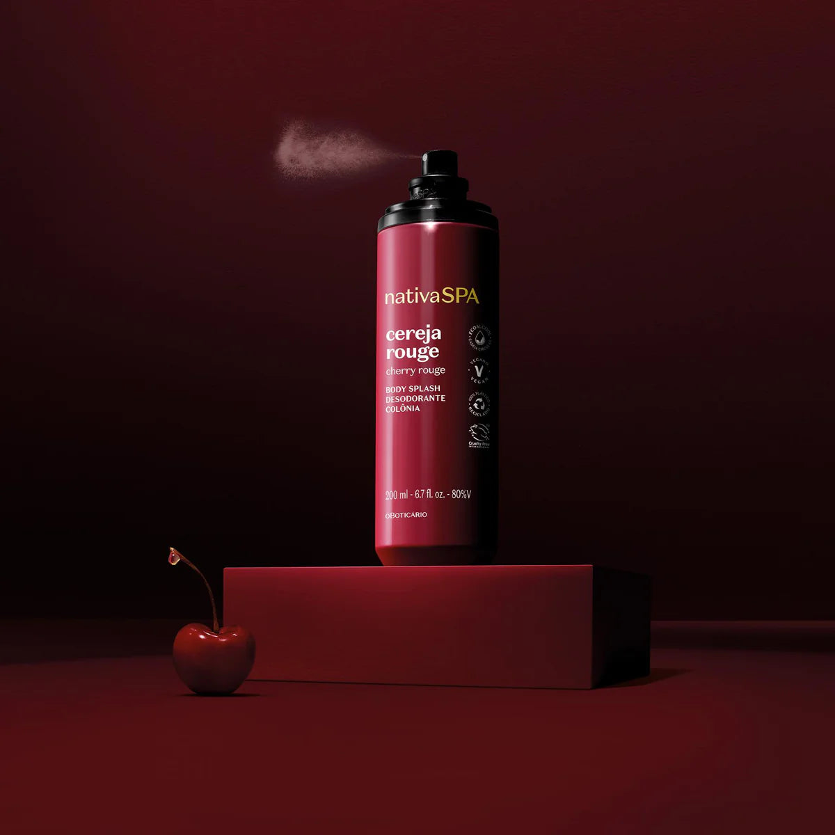 Body Splash Cerise rouge Nativa SPA - 200 ML